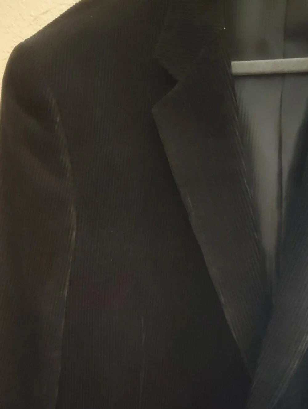 Cianni Cellini Men's Black Cordoroy 2 Button Sport Coat Blazer Size 44R NWT